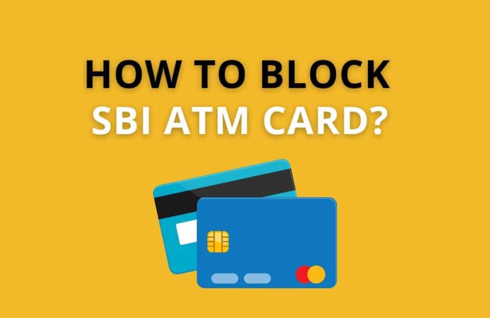 block SBI ATM card