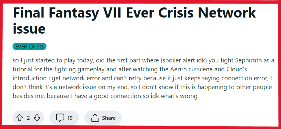 How To Fix FF7 Ever Crisis Network Error 3 how to fix ff7 ever crisis network issue