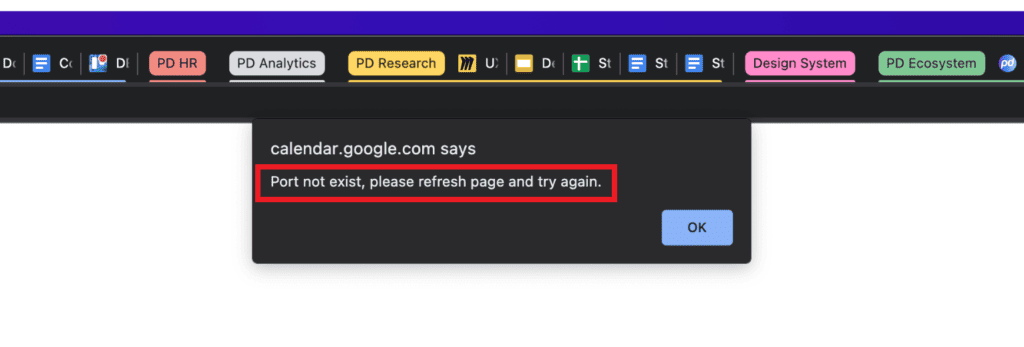How To Fix "Port Not Exist Please Refresh Page And Try Again" On Google Calendar 1 how to fix port does not exist error message