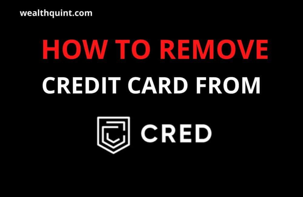 how to remove credit card from cred