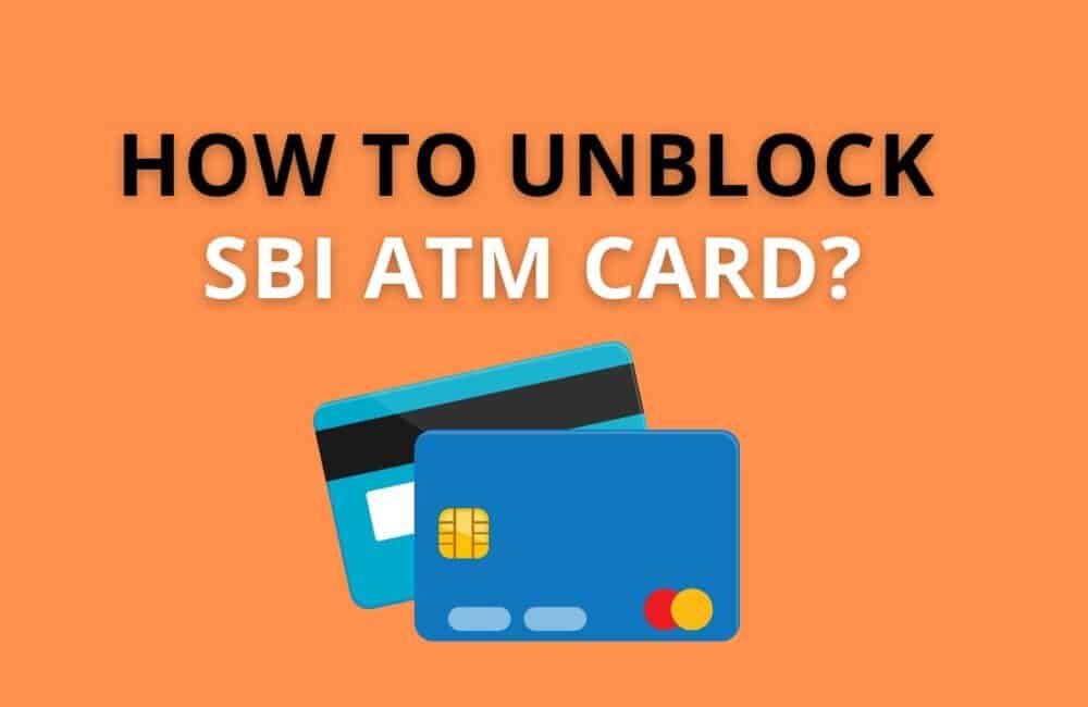 unblock SBI ATM card