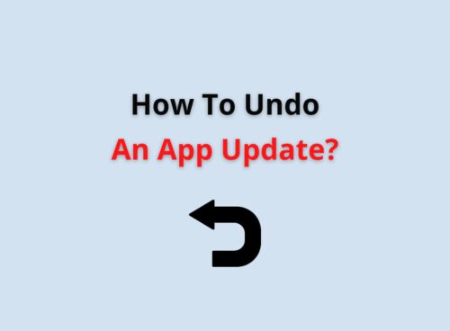 how to undo an app update