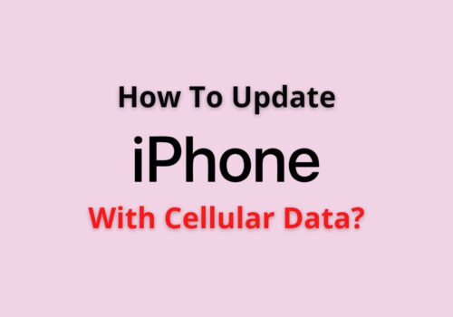 how to update iphone with cellular data