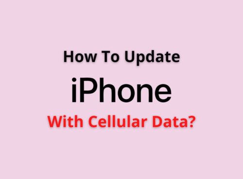 how to update iphone with cellular data