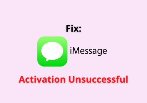 iMessage Activation Unsuccessful