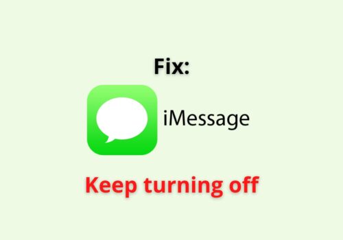 iMessage Keep Turning Off