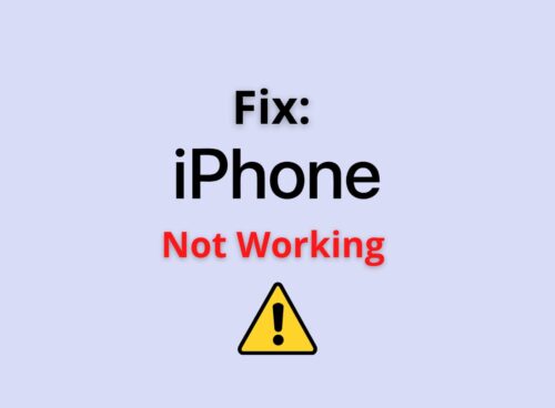 iPhone not working