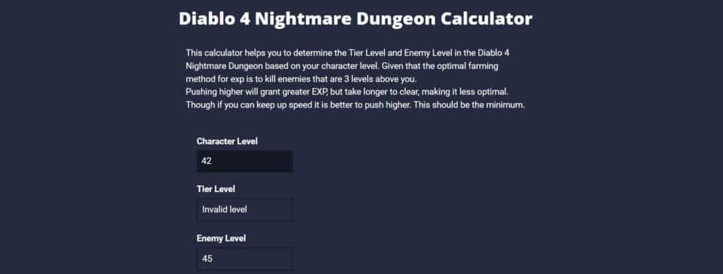 Diablo 4 Nightmare Dungeon Calculator 1 idleanimation