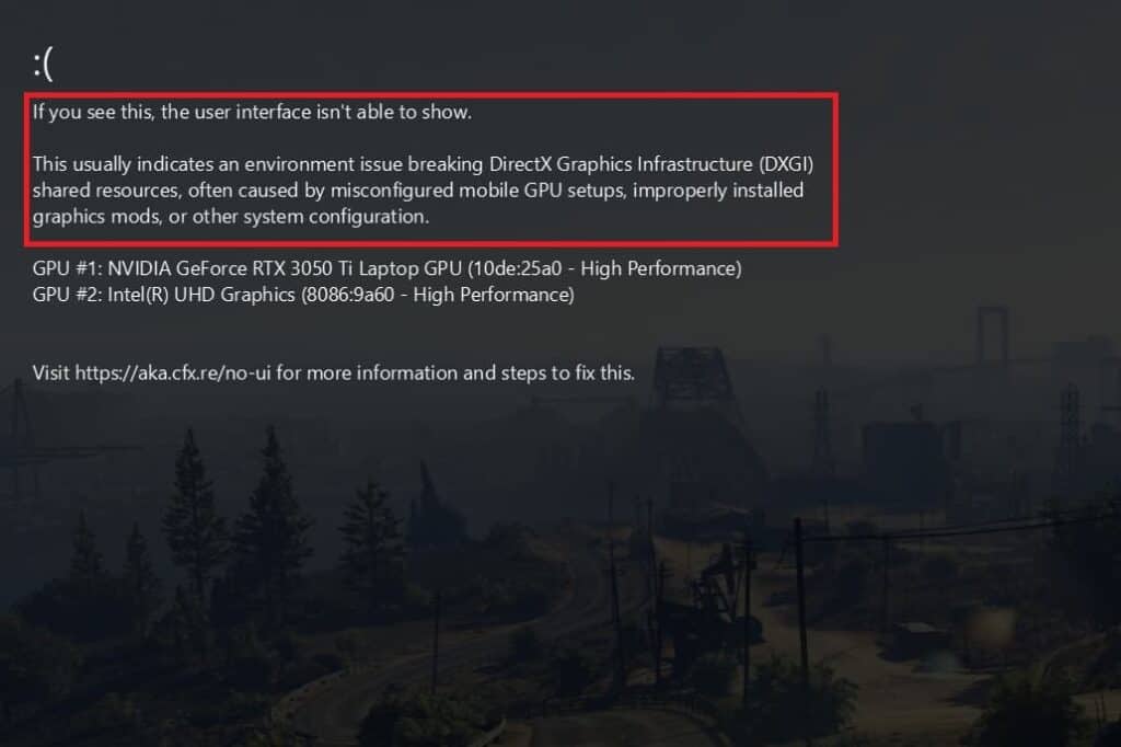 How To Fix The Error “If You See This The User Interface Is Not Able To Show” On FiveM 2 if you see this the user interface is not able to show fivem