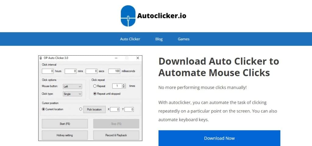 mouse auto clicker no specific location