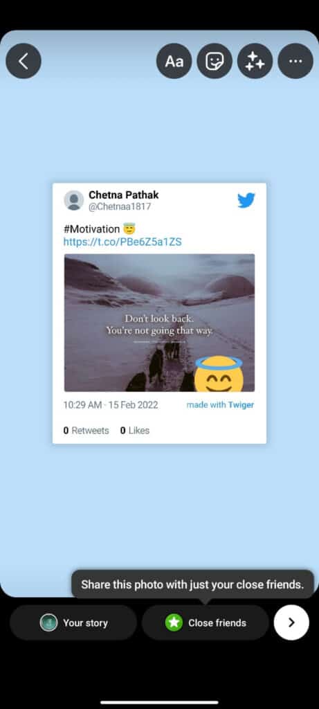 Fix: Can’t Share Tweet To Instagram Story 8 image 62 13