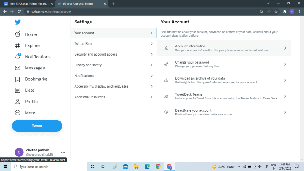 How To Change Twitter Handle or Username? 4 image 76