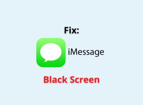 imessage black screen