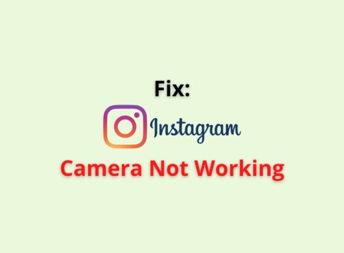 instagram camera not working