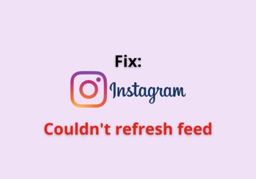 instagram could not refresh feed