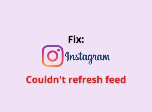 instagram could not refresh feed