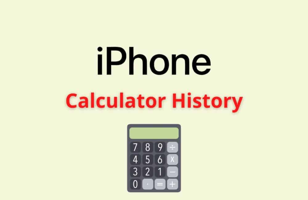 iphone calculator history