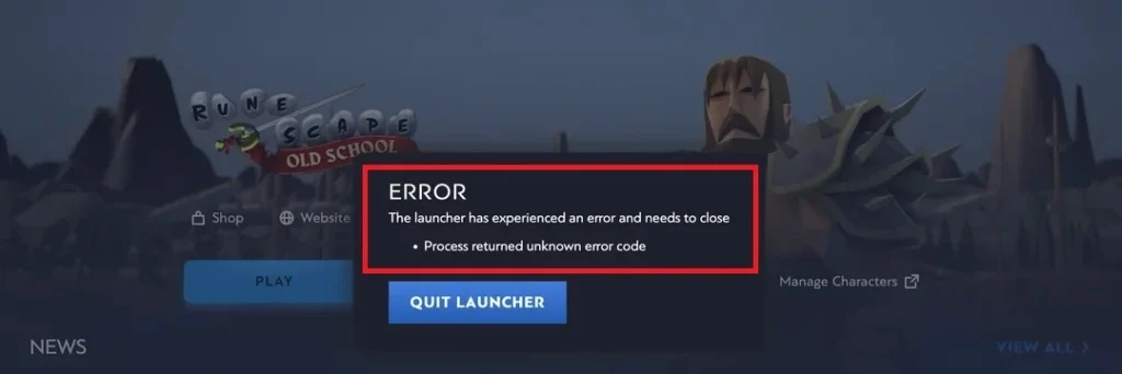 How To Fix "Process Returned Unknown Error Code" On Jagex Launcher 1 jagex launcher process returned unknown error code