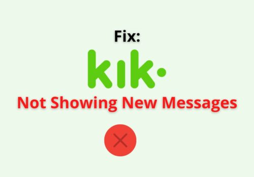 kik not showing new messages