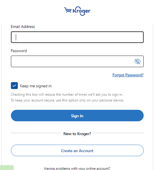 How to Fix Kroger Sign-In Not Working 1 kroger sign in