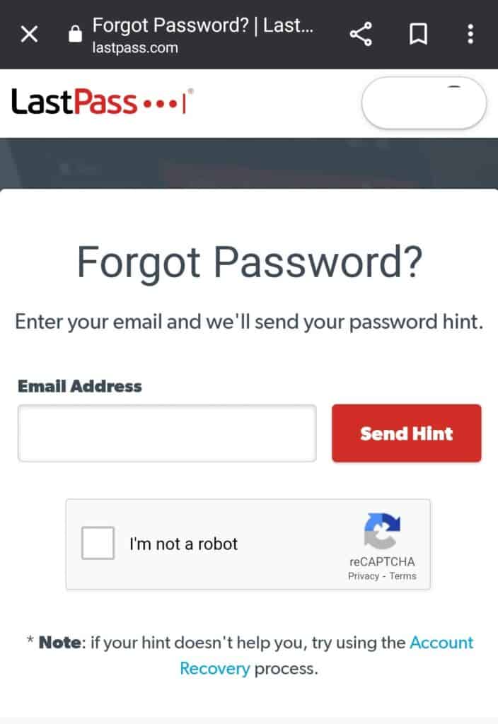 How to Fix LastPass Login Not Working 5 lastpass forgot password