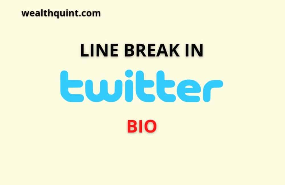 line break in twitter bio