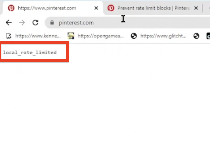 How to Fix "Local_Rate_Limited" On Pinterest 2 local rate limited pinterest
