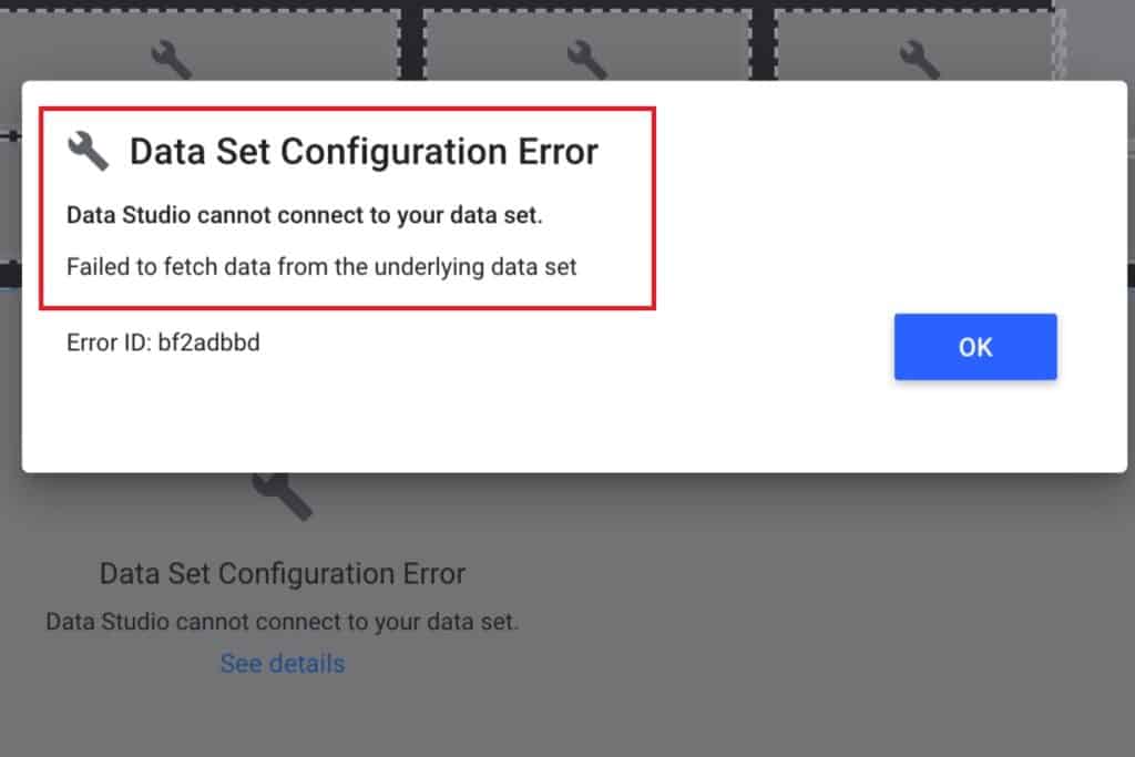How To Fix Looker Studio Cannot Connect To Your Data Set 2 looker studio cannot connect to your data set