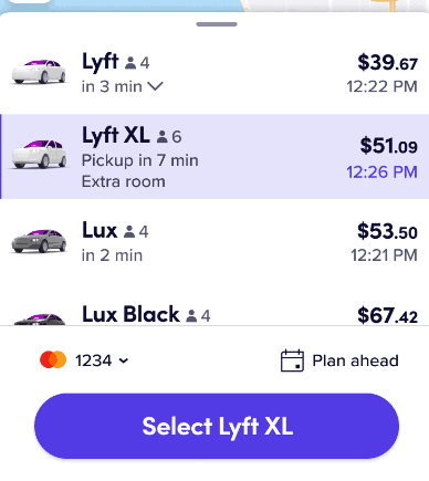 How To Fix Lyft Shared Ride Not Showing Up 2 lyft ride options