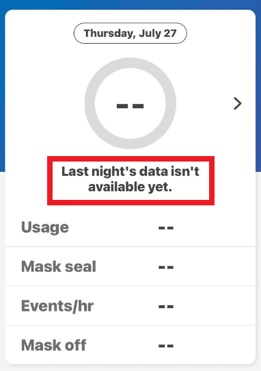 How To Fix "Last Night's Data Isn't Available Yet" on MyAir 1 myair last nights data isnt available