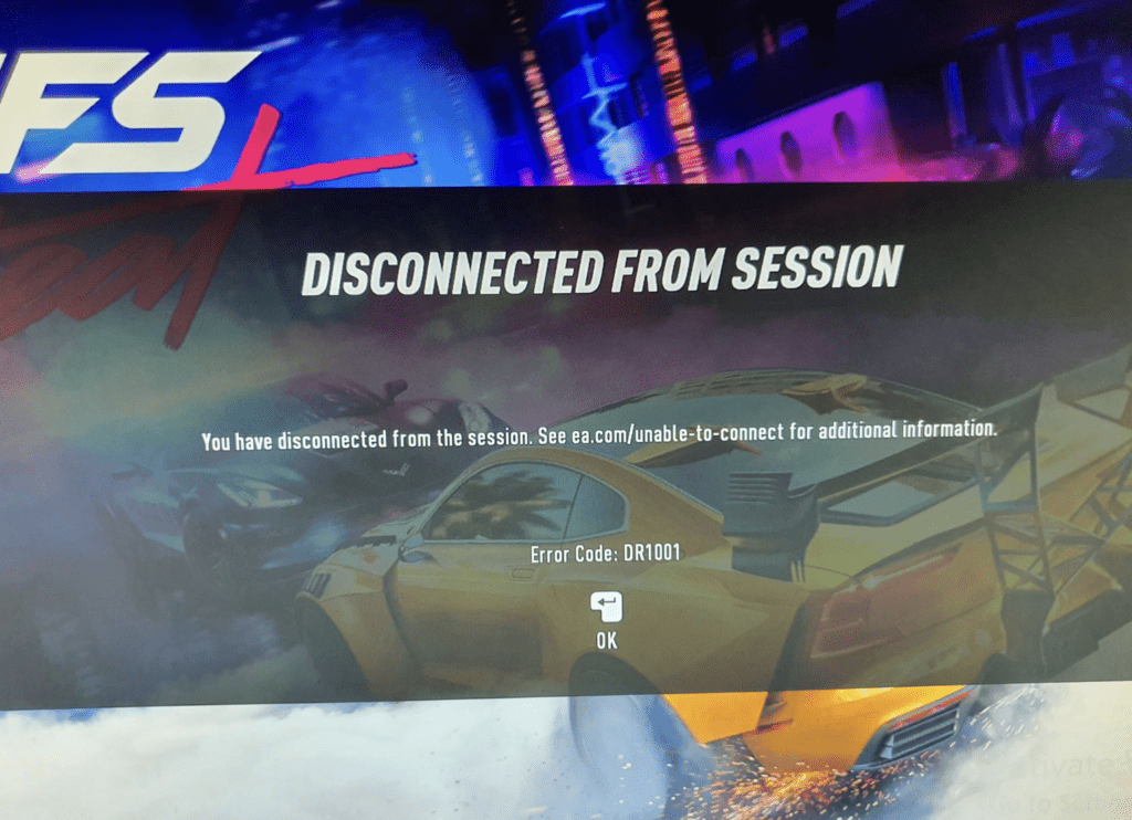 How to Fix "Error Code DR1001" in NFS Heat 1 nfs heat disconnected from session error ocde dr1001