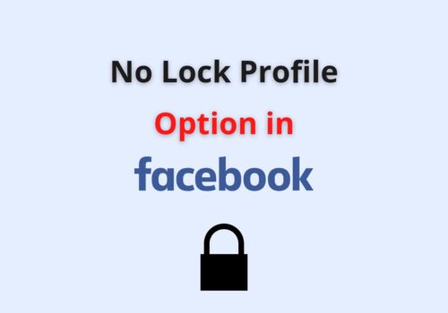 no lock profile option in facebook