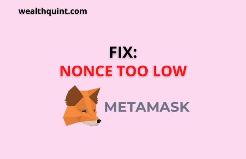 nonce too low metamask