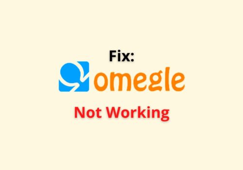 omegle not working