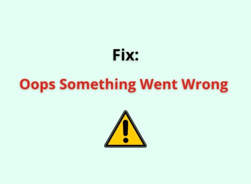 oops something went wrong