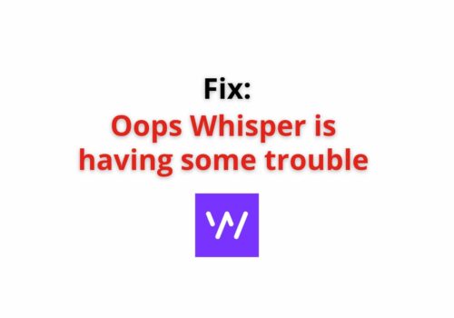 oops whisper is having some trouble
