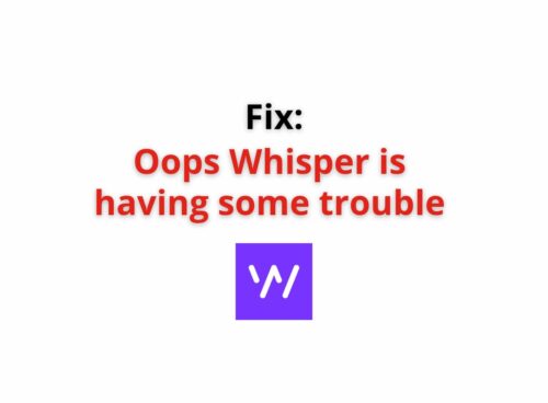 oops whisper is having some trouble