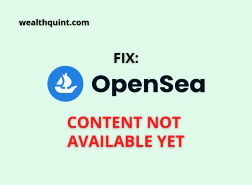 opensea content not avilable yet