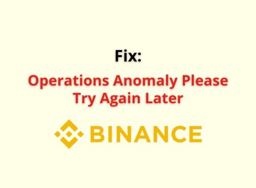 operation anomly please try again later binance