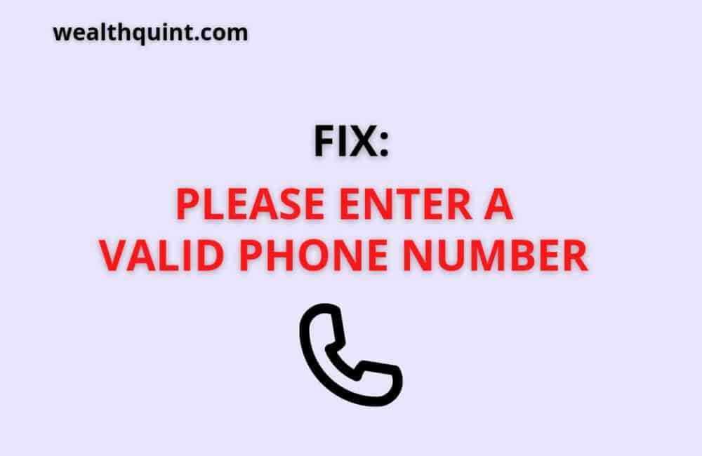 please enter a valid phone number
