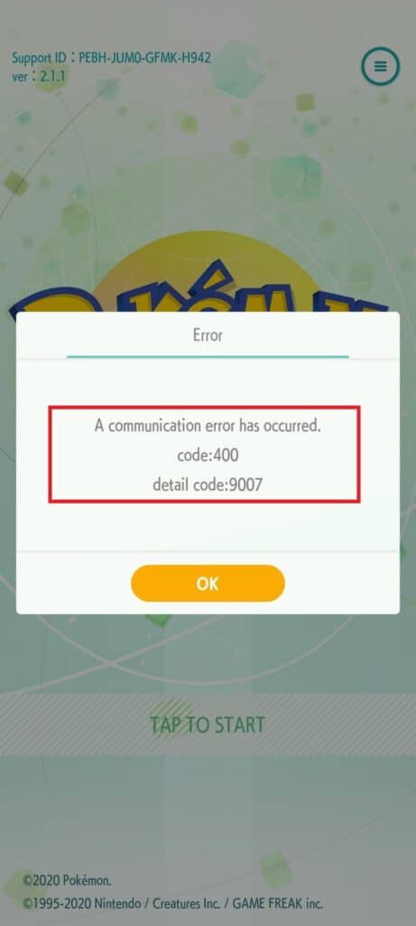 How To Fix Pokemon Home Code 400 Detail Code 9007 1 pokemon home error code 9007