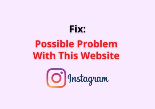possible problem with this website instgagram