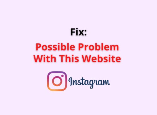 possible problem with this website instgagram