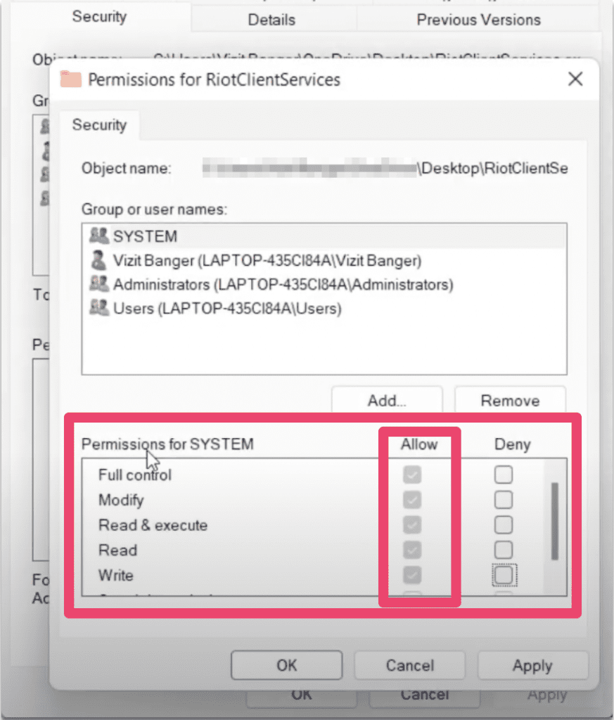 How to Fix Valorant Bootstrap Packaged Game Error 4 provide full permission valorant rit client service
