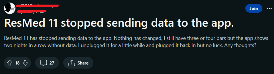 How To Fix ResMed Airsense 11 Not Sending Data To App 1 resmed stopped sending data to app