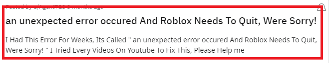 roblox needs to quit error