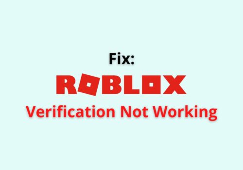 roblox verification not working