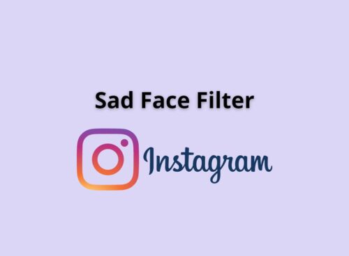 sad face filter instagram