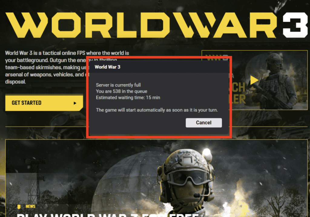 How to Fix "Server Is Currently Full" in World War 3 1 server is currently full World War 3
