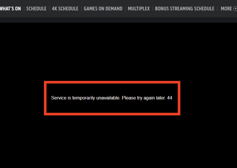 How to Fix the "Service Temporarily Unavailable, Please Try Again Later 44" On TSN? 1 service is temporarily unavailable please try again later 44 tsn